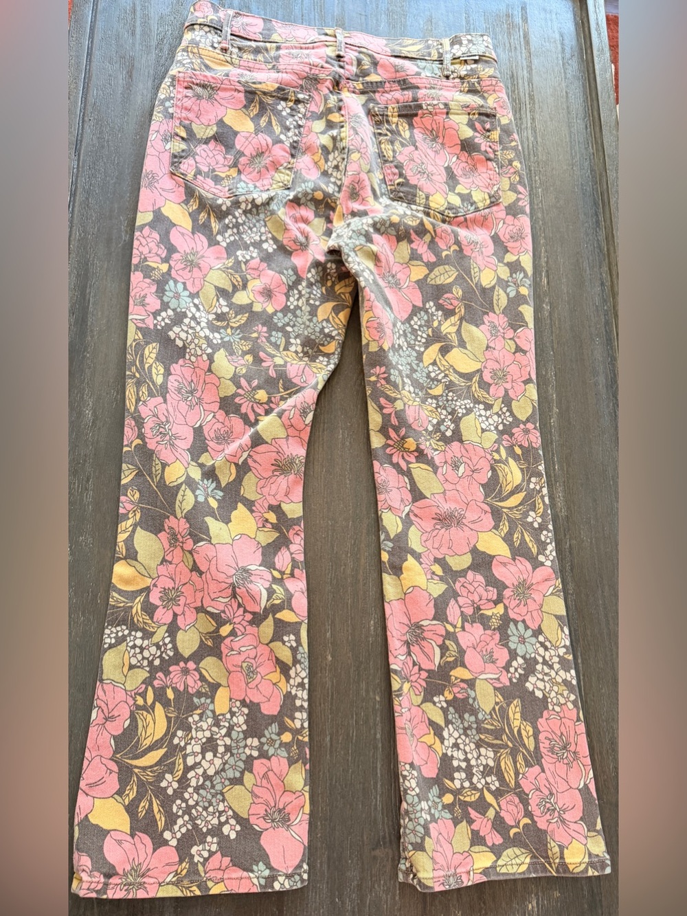 MOTHER the hustler ankle jeans cats and dogs —bountiful floral jeans - Picture 7 of 14